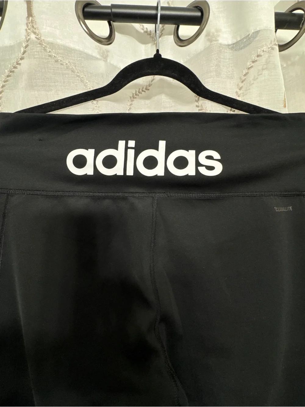 adidas Black High-Waist Leggings with Side Pocket